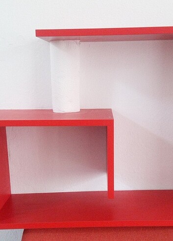 Tasarımcı Kırmızı duvar rafları dekoratif kitap rafı 