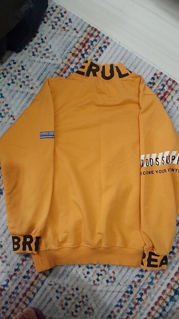 10 Yaş Beden sarı Renk Erkek çocuk sweat