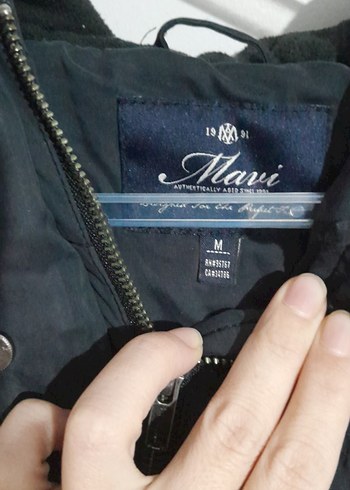 Düğmeli  siyah kadın Mont - Görsel 3