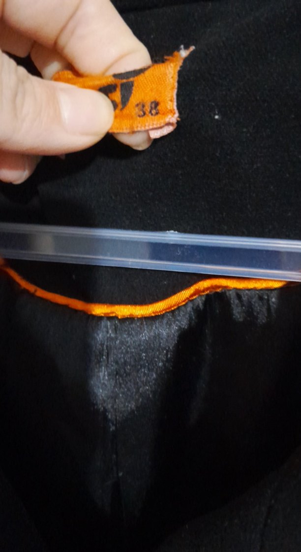 Çift Düğmeli Siyah Kaban - Görsel 3