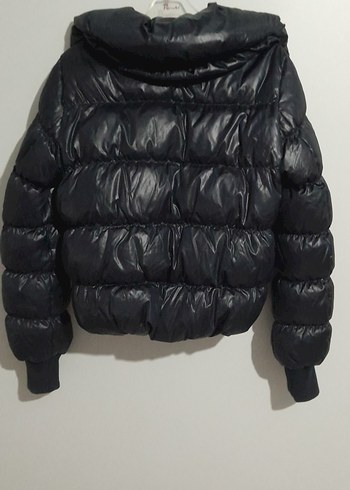 Kadin lacivert kışlık mini mont - Görsel 4