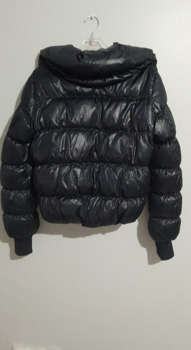 Kadin lacivert kışlık mini mont - Görsel 4