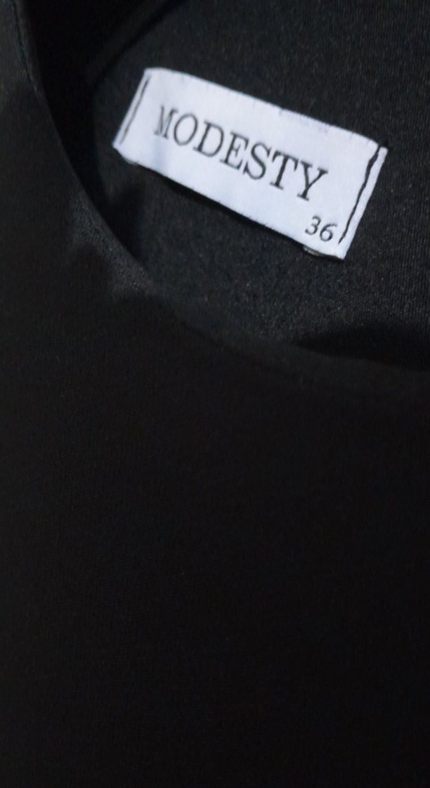 Uzun Siyah Gotik Pilili Elbise - Görsel 4