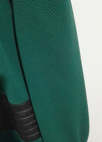 Kemerli Uzun Yeşil Kadın Elbise - Görsel 3