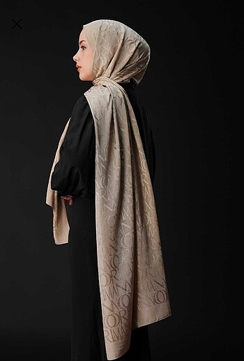 imannoor imza monogram şal/ taş rengi