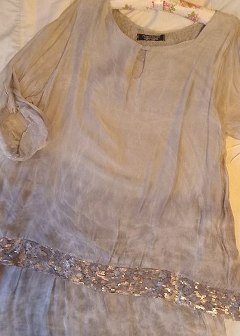 l Beden Bohem şifon yeni Elbise etek 2 kat ve uçlarında pul islemeli