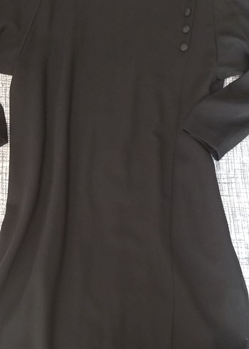 Abiye Elbise  Isvicre Mali Siyah Uzun Kollu Astarli,44 beden - Görsel 7