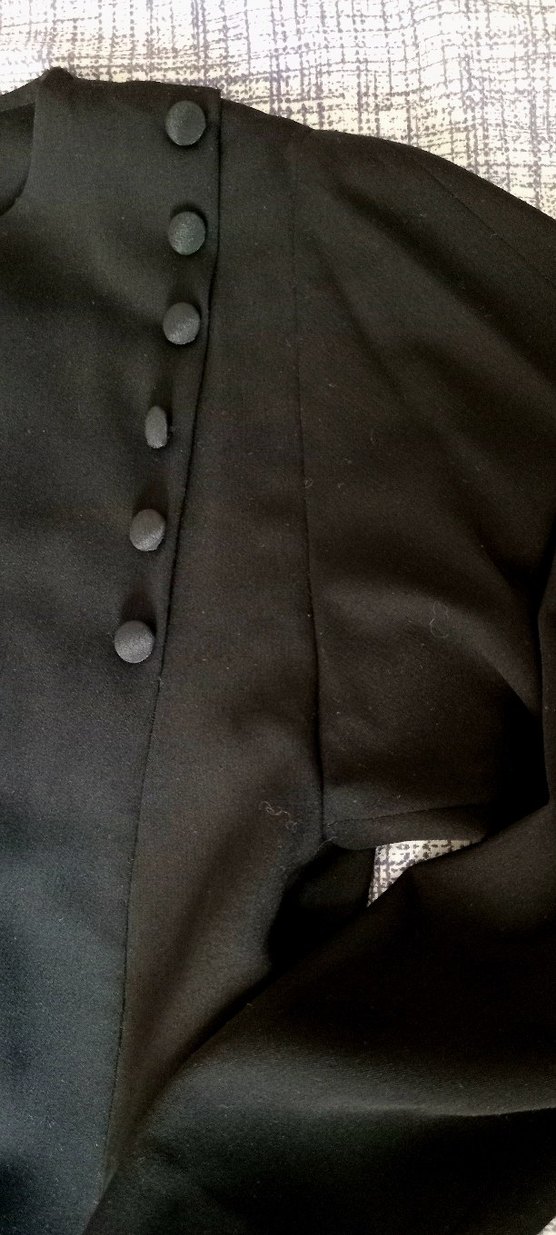 Abiye Elbise  Isvicre Mali Siyah Uzun Kollu Astarli,44 beden - Görsel 3