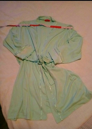 Kadın Kimono Uzun Kollu turkuaz - Görsel 8