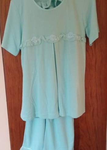 Kadın Kimono Uzun Kollu turkuaz - Görsel 6