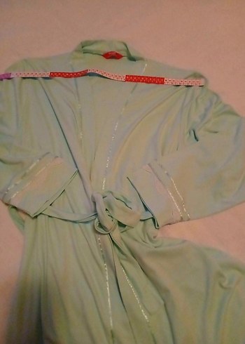 Kadın Kimono Uzun Kollu turkuaz - Görsel 9