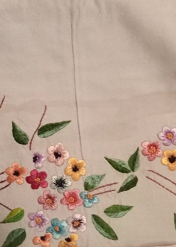 Antik kirlent yastik kılıfı ipek tafta ustu cin ignesi - Görsel 4