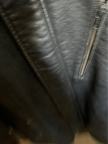 l/xl Beden siyah Renk Deri ceket