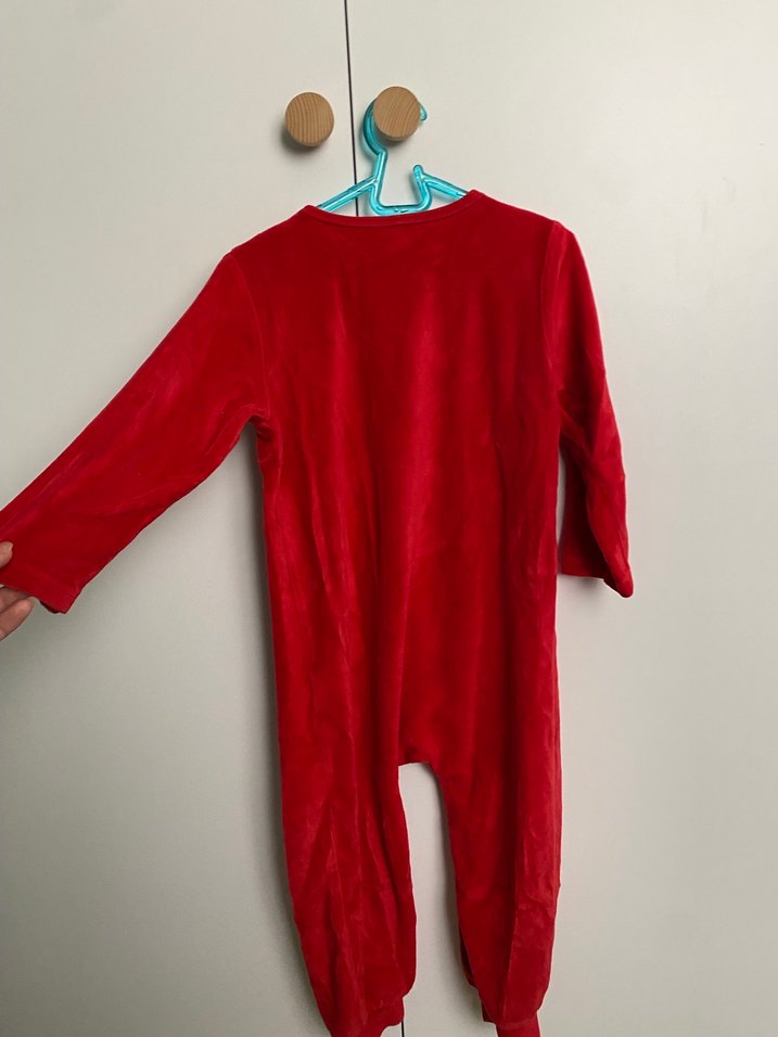 Kırmızı Nakışlı Bebek Tulum yılbaşı - Görsel 5