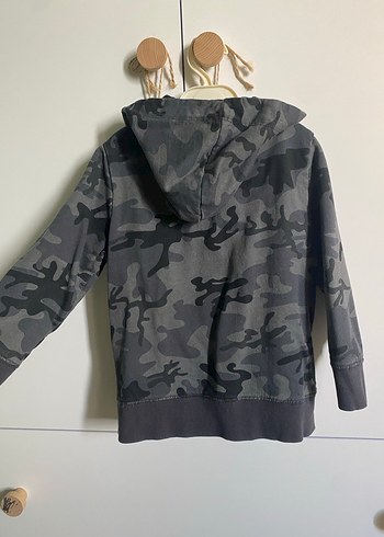 Kapüşonlu Kamuflaj Desenli Erkek Sweatshirt - Görsel 2