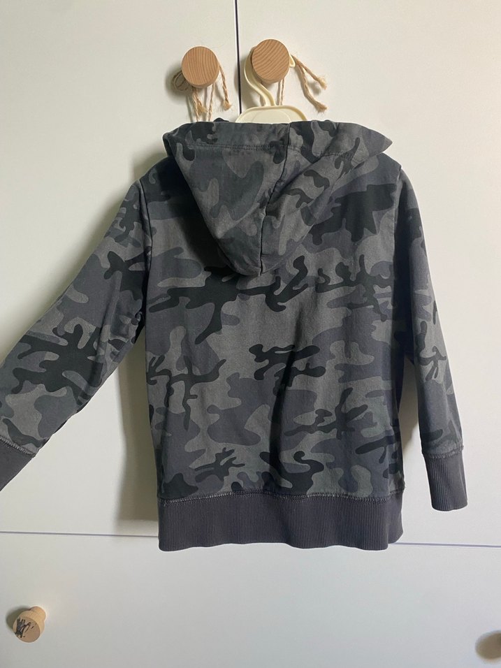 Kapüşonlu Kamuflaj Desenli Erkek Sweatshirt - Görsel 2