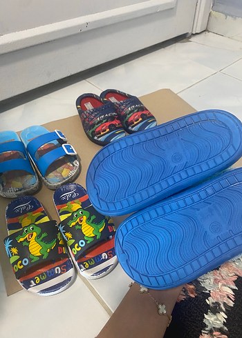 Renkli Erkek Çocuk Terlikleri gezer - Görsel 4