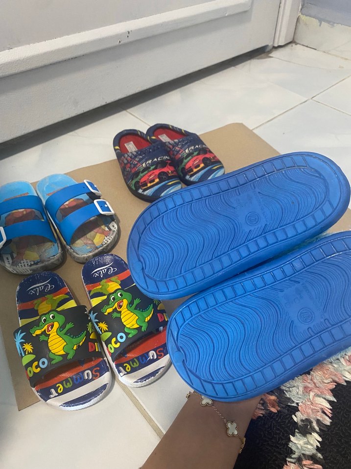 Renkli Erkek Çocuk Terlikleri gezer - Görsel 4