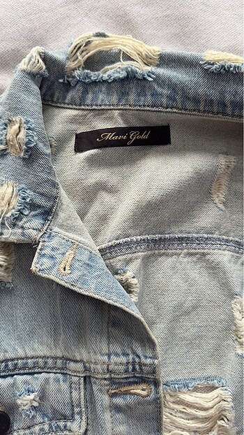 xs Beden Mavi jean ceket