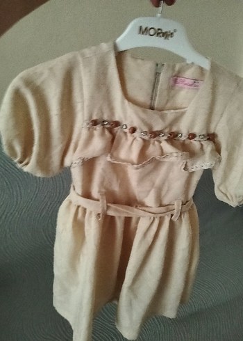 Kız Çocuk Gri Baskılı Fırfırlı Tişört - Görsel 2