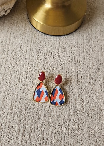 Renkli Bohem Mini Küpe - Görsel 2