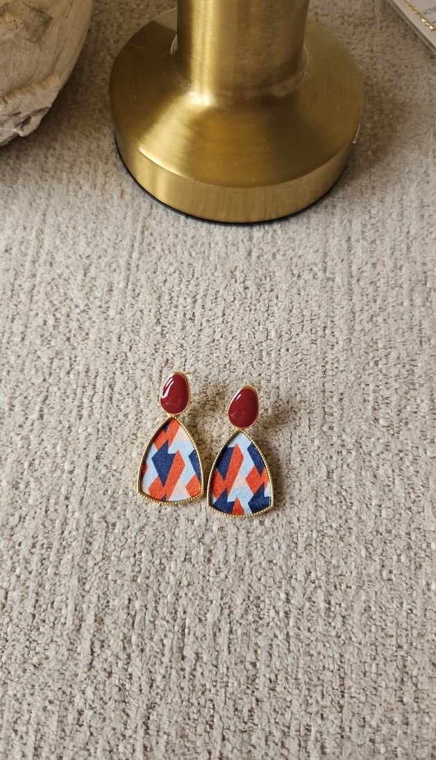 Renkli Bohem Mini Küpe - Görsel 2