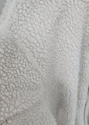 Bej Kapüşonlu Peluş Kadın Ceket - Görsel 2