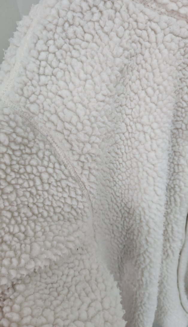 Bej Kapüşonlu Peluş Kadın Ceket - Görsel 2