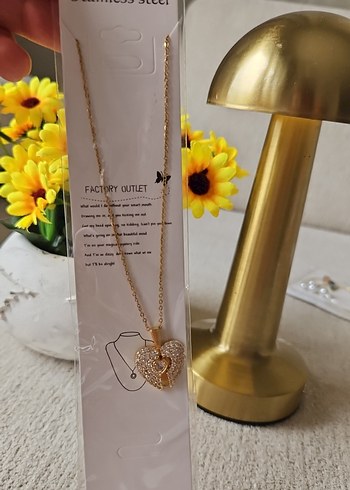 Altın Renkli Zincir Detaylı Midi Kolye - Görsel 2