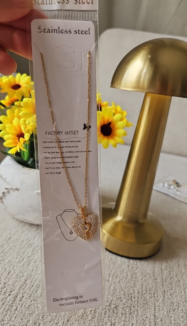 Altın Renkli Zincir Detaylı Midi Kolye - Görsel 2