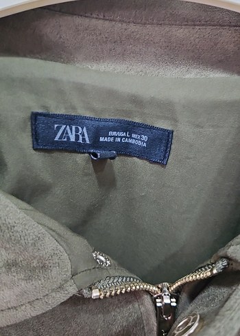 Yeşil Süet Düğmeli Kadın Ceket - Görsel 2