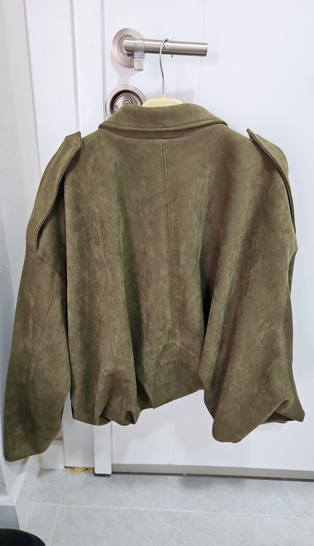 Yeşil Süet Düğmeli Kadın Ceket - Görsel 4