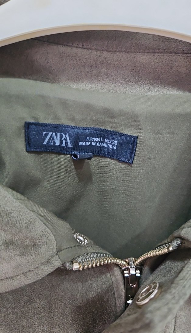 Yeşil Süet Düğmeli Kadın Ceket - Görsel 2