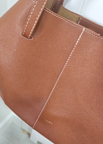 Polene Kahverengi Deri Kadın Omuz Çantası - Görsel 3