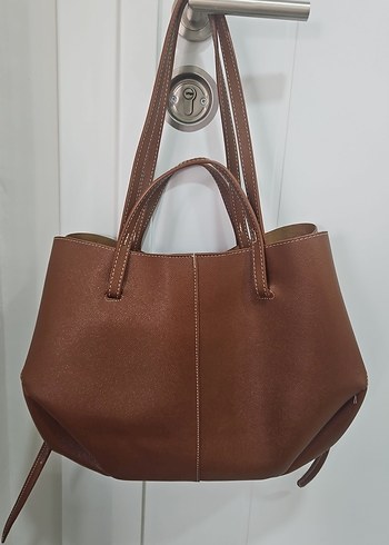 Polene Kahverengi Deri Kadın Omuz Çantası - Görsel 5