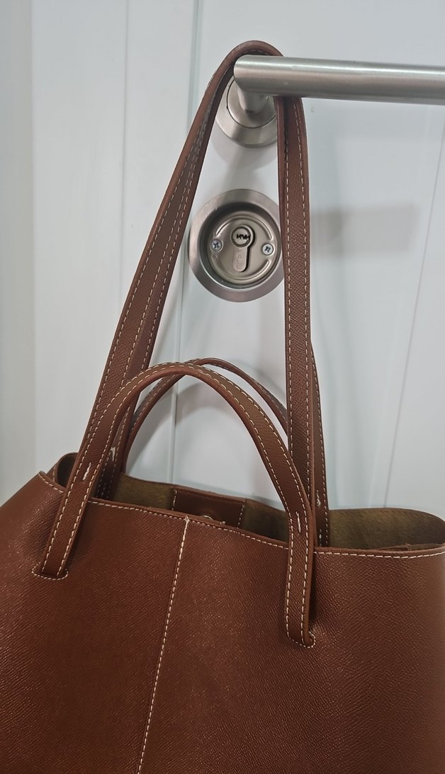 Polene Kahverengi Deri Kadın Omuz Çantası - Görsel 4