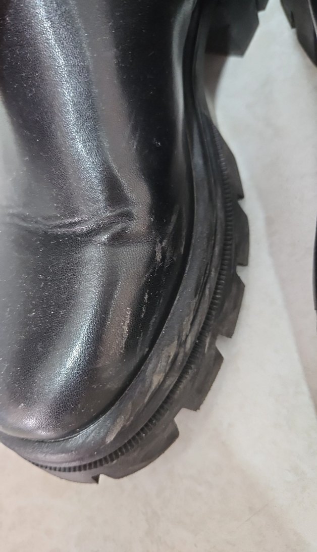 Kadın Siyah Deri Diz Boyu Topuklu Çizme - Görsel 3