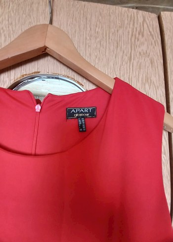 Kırmızı Drapeli Uzun Abiye Elbise - Görsel 7