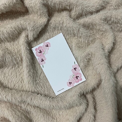 Orkide Desenli Notepad (çift desenli)