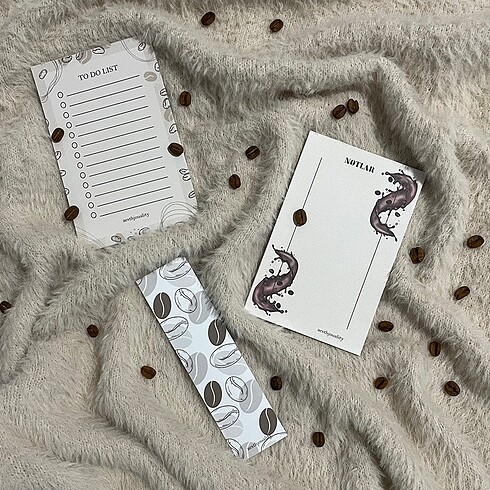 Beden Renk Kahve Temalı Notepad