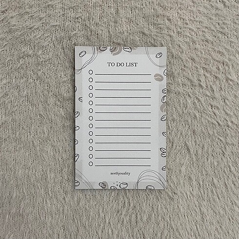 Beden Kahve Temalı To Do List