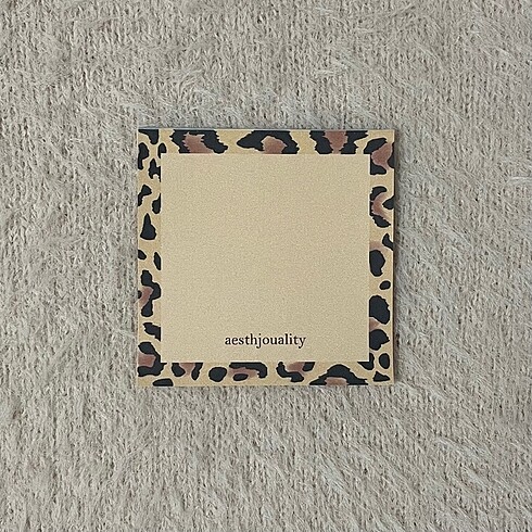 Beden Leopar Desenli Kare Notepad