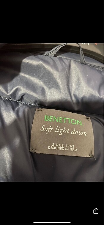 s Beden lacivert Renk Benetton şişme mont gömlek ve pantolon