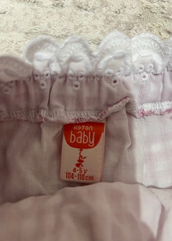 Pembe Kareli Kız Çocuk Fırfırlı Etek - Görsel 2