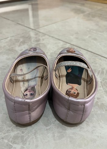 28 Beden pembe Renk Kız Çocuk Pembe Baskılı Babet Ayakkabı