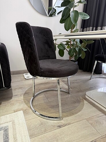  Beden beyaz Renk VERSACE SALON TAKIMI (konsol ayna masa 6 sandalye koltuk takımı)