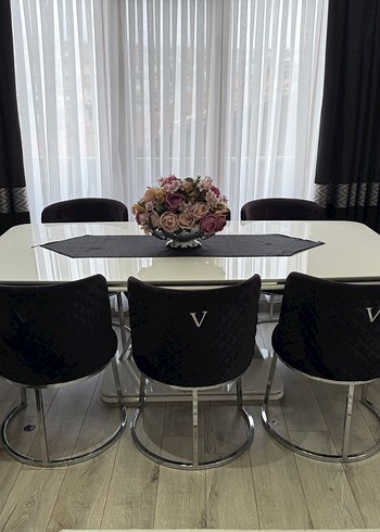 VERSACE YEMEK ODASI MASA SANDALYE TAKIM - Görsel 2