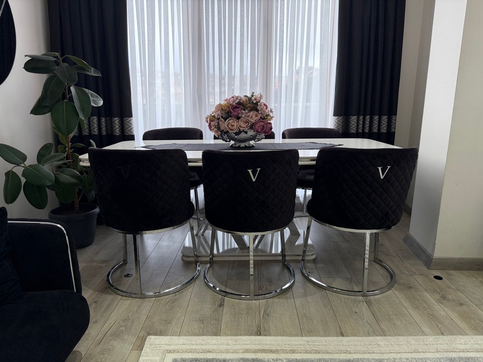 VERSACE YEMEK ODASI MASA SANDALYE TAKIM - Görsel 5