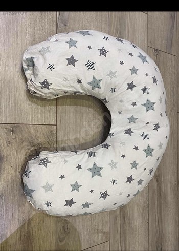 Gri Yıldız Desenli Hamile ve Emzirme Yastığı - Görsel 2