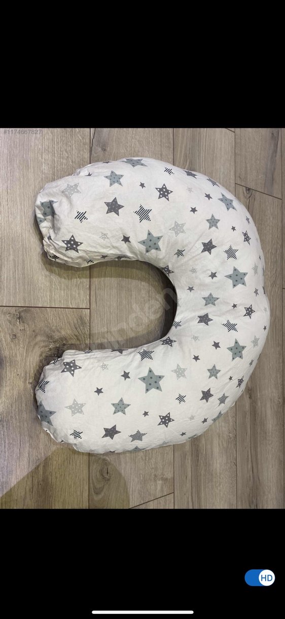 Gri Yıldız Desenli Hamile ve Emzirme Yastığı - Görsel 2